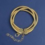 Bracelet triple en métal doré avec chaîne d'extension