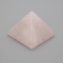 Pyramide souvenir en quartz rose, longueur 38×38 mm ±
