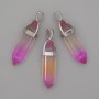 Pendentif en verre multicolore, cristal hexagonal 8 × 31 × 41 mm+
