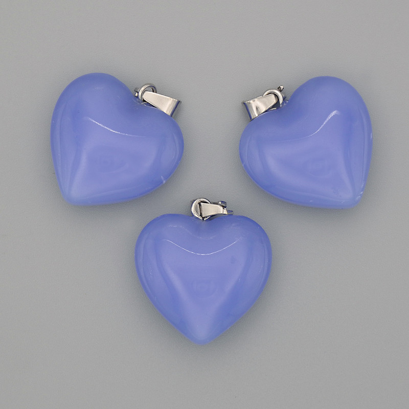 Pendentif Cœur en aigue-marine 20×20×25 mm+