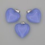 Pendentif Cœur en aigue-marine 20×20×25 mm+