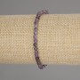 Bracelet en améthyste facetée, boules de 4 mm, longueur environ 18 cm, élastique
