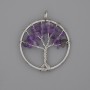 Pendentif «Arbre du bonheur» Améthyste, diamètre 30 mm+