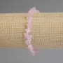 Bracelet quartz rose éclats 5-12×2-5 mm ±, longueur 18 cm ±, élastique