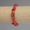 Bracelet en grains de corail, grains 5–10 × 2–5 mm, longueur 18 cm ±, élastique