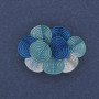 Broche-pendentif Accent 36×26 mm +- émail coloré, métal argenté