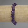 Bracelet améthyste éclats, diamètre 7-12×4-6 mm +-, longueur 18 cm élastique