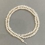 Perles d'eau douce naturelles 3×4 mm, longueur ± 35 cm, montées sur fil