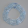 Perles de topaze facettées en cube, 4×4 mm, longueur environ 40 cm, sur fil