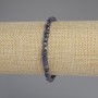 Bracelet en saphir taillé, cube 4×4 mm, longueur 18 cm ±