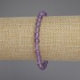 Bracelet améthyste facettée, perles de 6 mm, longueur 18 cm, élastique