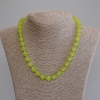Collier œil-de-chat, boule lisse, diamètre 9,5 mm ±, longueur 50 cm ± avec fermoir