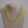 Collier œil-de-chat, boules lisses, diamètre 12 mm, longueur 50 cm, avec fermoir