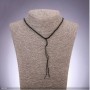 Cordon noir pour collier, diamètre 2,5 mm, longueur 50 cm