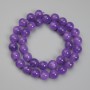 Perles en améthyste, billes 10 mm sur fil