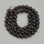 Perles boule de grenat, diamètre 7 mm ±, longueur 38 cm ±