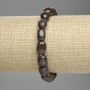 Bracelet en bronzite facettée, élastique, 18 cm