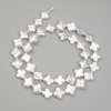 Perles baroques sur fil avec teinte «benzine» couleur trèfle, diamètre 9,5–10 × 9,5–10 mm, longueur 39 cm ±