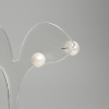 Boucles d'oreilles puce en perles d'eau douce, diamètre 8 mm+