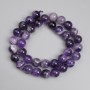 Perles d'améthyste lisses 10,5 mm sur fil