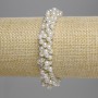 Élastique pour cheveux avec perles blanches 4 mm+
