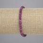Bracelet en rubis facetté, cubes 4×4 mm ±, longueur 18 cm ±, élastique