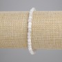 Bracelet en adulaire facetté, cube 4×4 mm, longueur 18 cm ±, élastique
