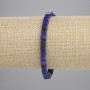 Bracelet en lapis-lazuli — cubes 4,5 × 4,5 mm, longueur environ 18 cm, élastique