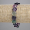 Bracelet fluorite pierre naturelle cœur, diamètre 12 mm ±, longueur 18 cm ± (élastique)