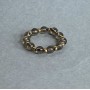 Bague en topaze fumée et hématite, perles rondes lisses de 4 mm ± et perles d'hématite de 2 mm ±, sur élastique