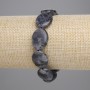 Bracelet en larvikite ovale, dimensions d’environ 19×15 mm, longueur 18 cm ±, élastique