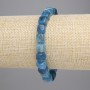Bracelet en apatite cubes 7 × 7 mm, longueur environ 18 cm, élastique