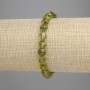 Bracelet chrysoprase à facettes, diamètre environ 7,5 × 7,5 mm ±, longueur 18 cm ±, élastique