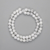 Perles de howlite facettées, rondes, diamètre 6 mm, longueur 36 cm environ, sur fil