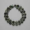 Perles de jaspe océanique facettées en losange 8×7 mm ±, perles de rocaille 3 mm ±, longueur d'environ 38 cm sur fil