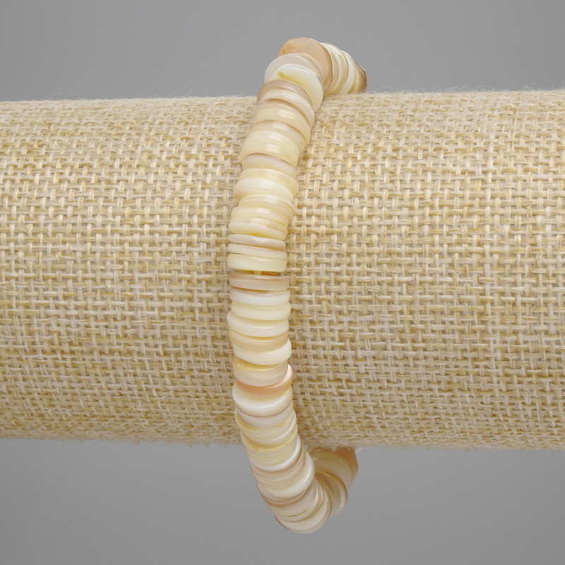Bracelet en nacre Scapharca, éclat nacré