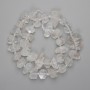 Perles de cristal de roche non taillées, 38 cm