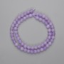 Perles de kunzite rondes et lisses 6 mm +-, longueur 38 cm