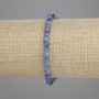 Bracelet en kyanite facettée, cube 4x4 mm, longueur 18 cm +/- élastique