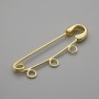 Base pour broche à épingle en métal doré 41×12 mm ±
