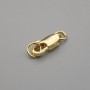 Fermoir mousqueton doré, diamètre 12 × 4 mm ± couleur dorée