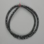 Perles facettées d'hématite en rondelle 4x2 mm, longueur 38 cm
