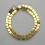 Perles d'hématite cube doré 6x6 mm, longueur 40 cm+