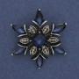 Broche-pendante Accent argenté avec strass