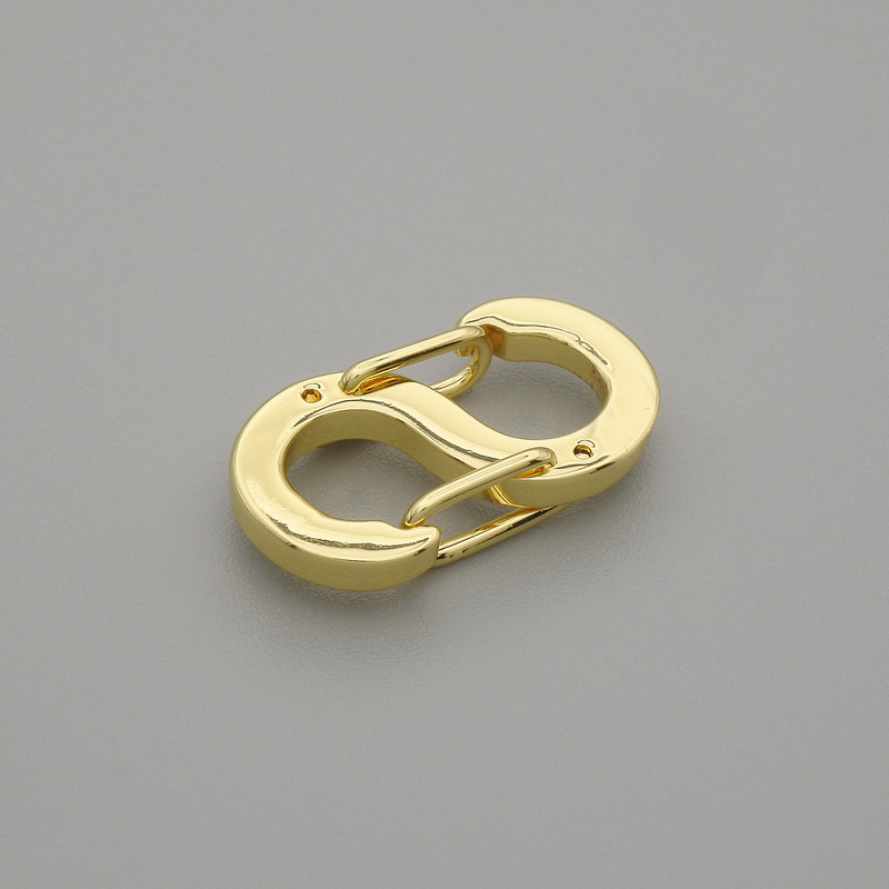 Fermeture dorée 16×8,5 mm en métal doré