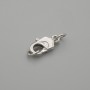 Fermeture mousqueton 12×5 mm ± métal argenté