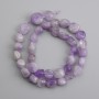 Perles d'améthyste galetées 10–13 × 10–15 mm, longueur 40 cm +
