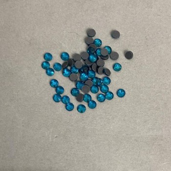 Strass à fixation à froid couleur bleu clair, diamètre 4 mm ± emballage 15 g