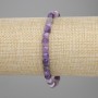 Bracelet en améthyste facettée, cubes 5×5 mm, longueur 18 cm ±, élastique