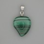 Pendentif cœur de malachite 13 × 15 × 23 mm+